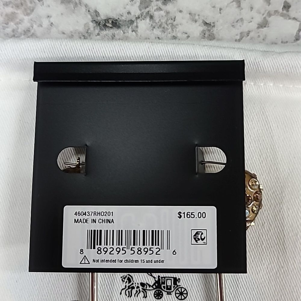 NWT COACH Signature Heart Lollipop Drop Earrings - Picture 4 of 10